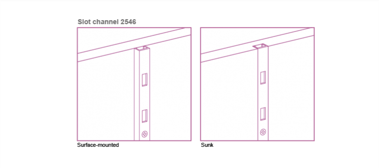 Broad-slot channel for Wall display for Bar, Cafe and Restaurant