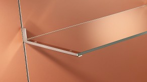 Bracket for glass shelf